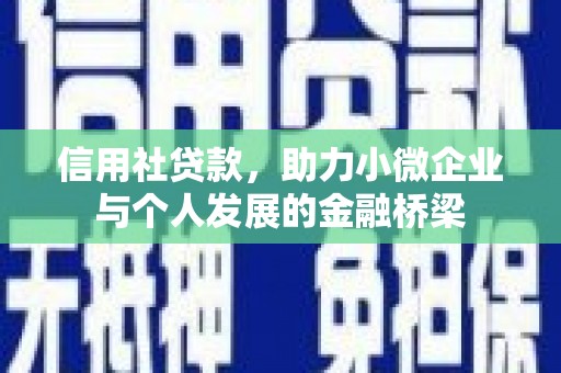 水上信用社贷款，助力小微企业与个人发展的金融桥梁