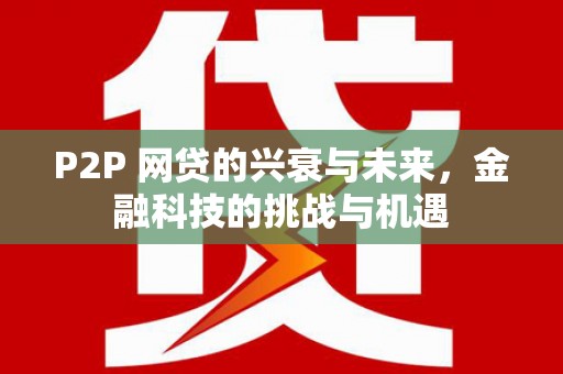 水上P2P 网贷的兴衰与未来，金融科技的挑战与机遇