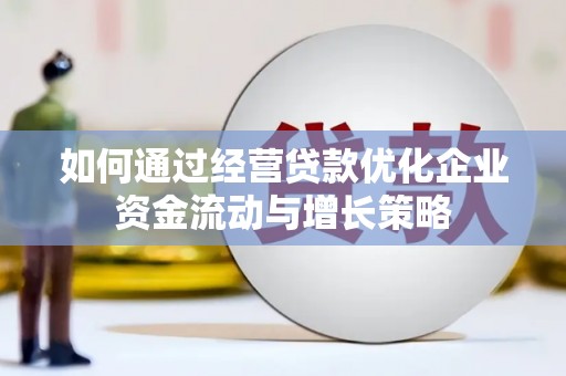 水上如何通过经营贷款优化企业资金流动与增长策略