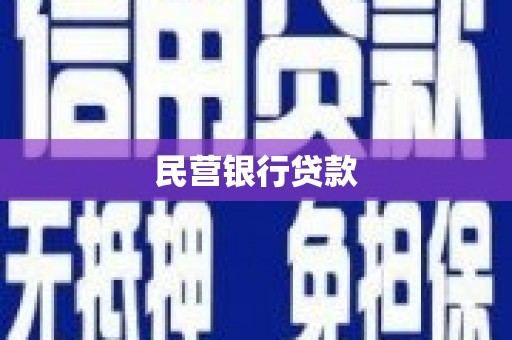 水上民营银行贷款