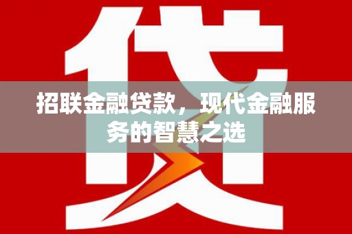 水上招联金融贷款，现代金融服务的智慧之选