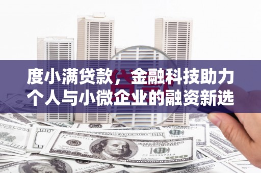水上度小满贷款，金融科技助力个人与小微企业的融资新选择