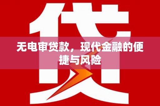 水上无电审贷款，现代金融的便捷与风险