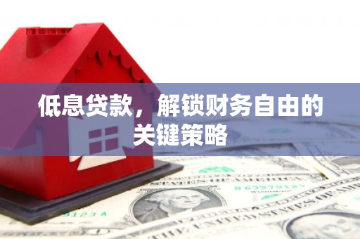 水上低息贷款，解锁财务自由的关键策略