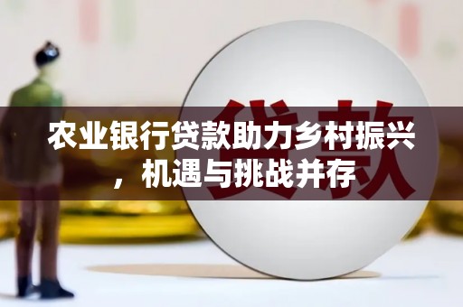 水上农业银行贷款助力乡村振兴，机遇与挑战并存