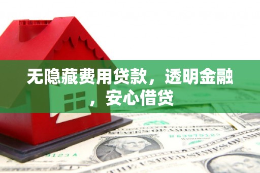 水上无隐藏费用贷款，透明金融，安心借贷