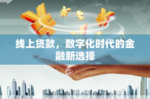 水上线上贷款，数字化时代的金融新选择