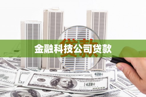 水上金融科技公司贷款