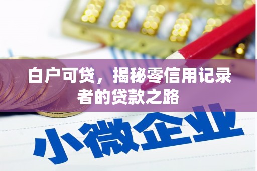 水上白户可贷，揭秘零信用记录者的贷款之路