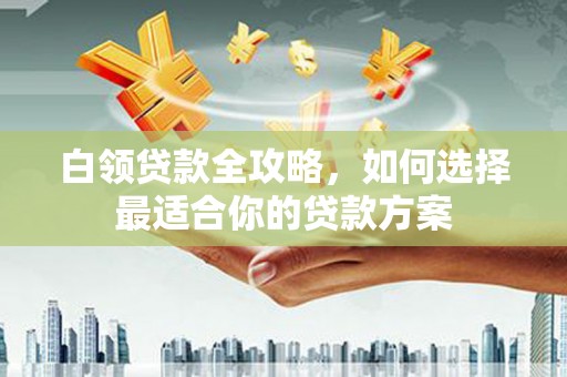 水上白领贷款全攻略，如何选择最适合你的贷款方案
